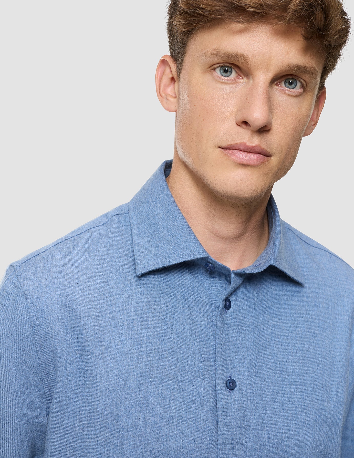 Soft Flannel Shirt Dusky Blue